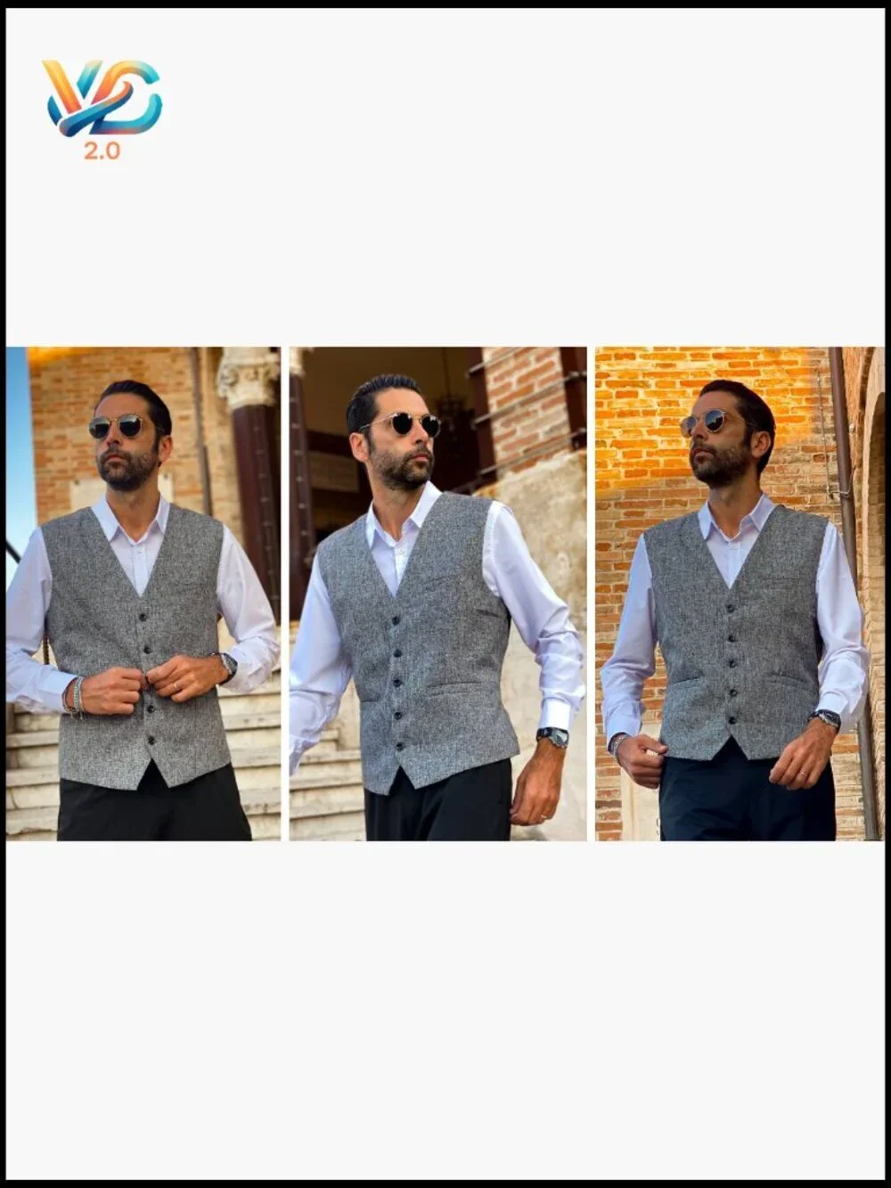 Slim Fit Suit Vest, Linen-Look Polyester, Modern Waistcoat for Business Wedding